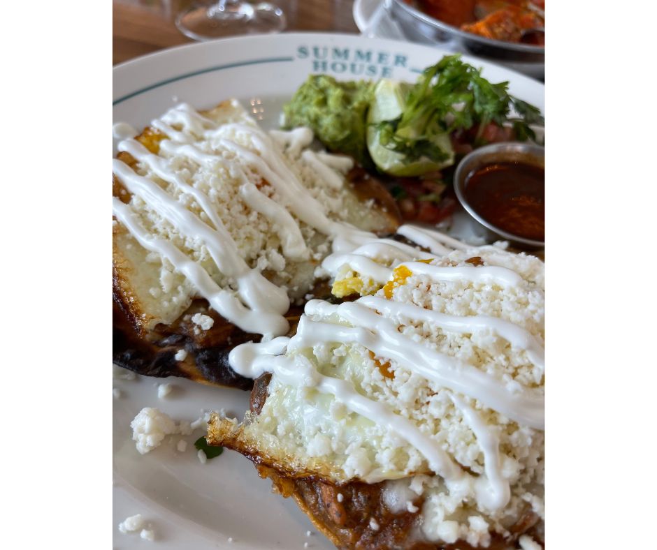 breakfast tostadas at Summer House on the Lake