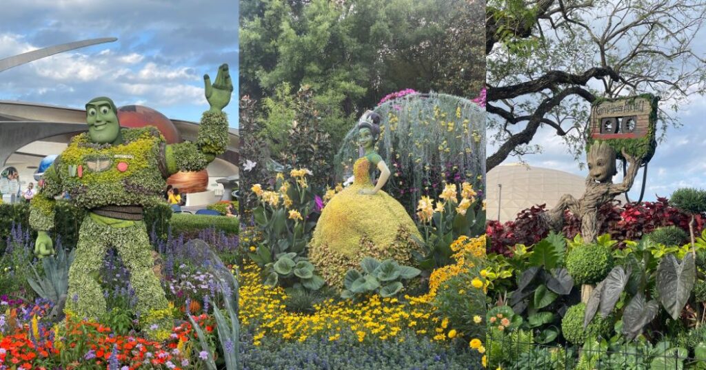 topiaries at Epcot in Disney World